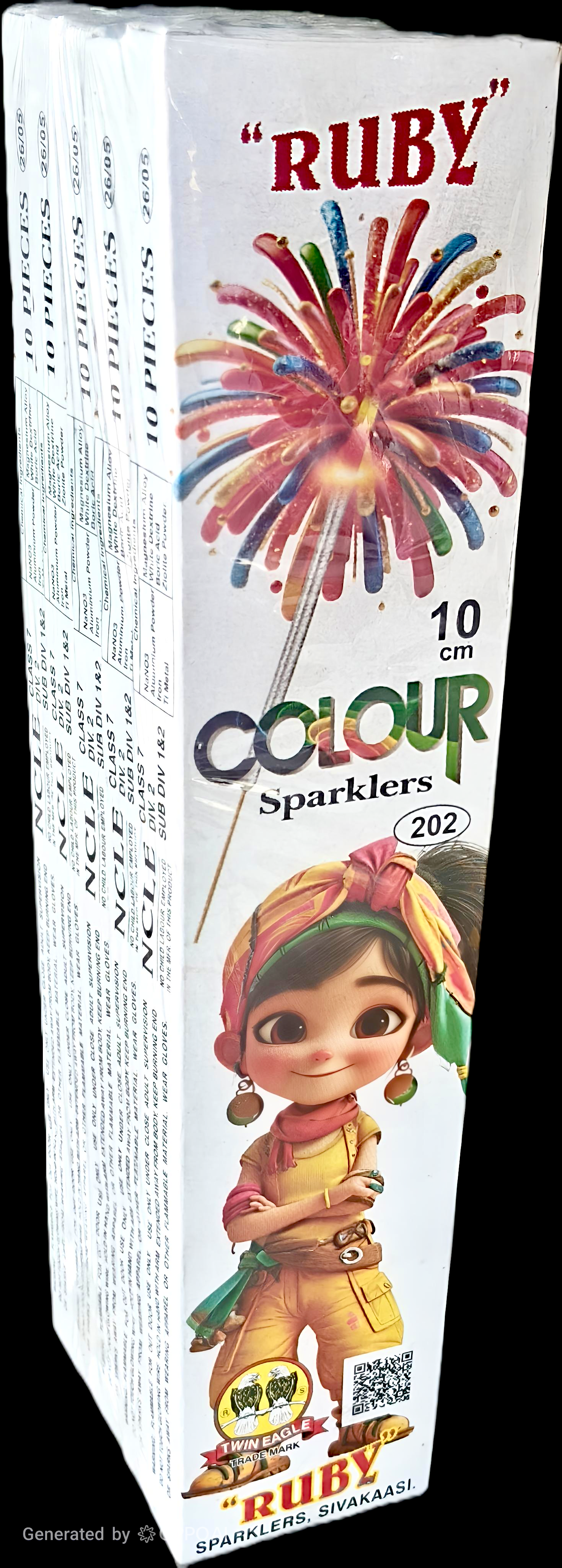 10 CM COLOUR SPARKLERS