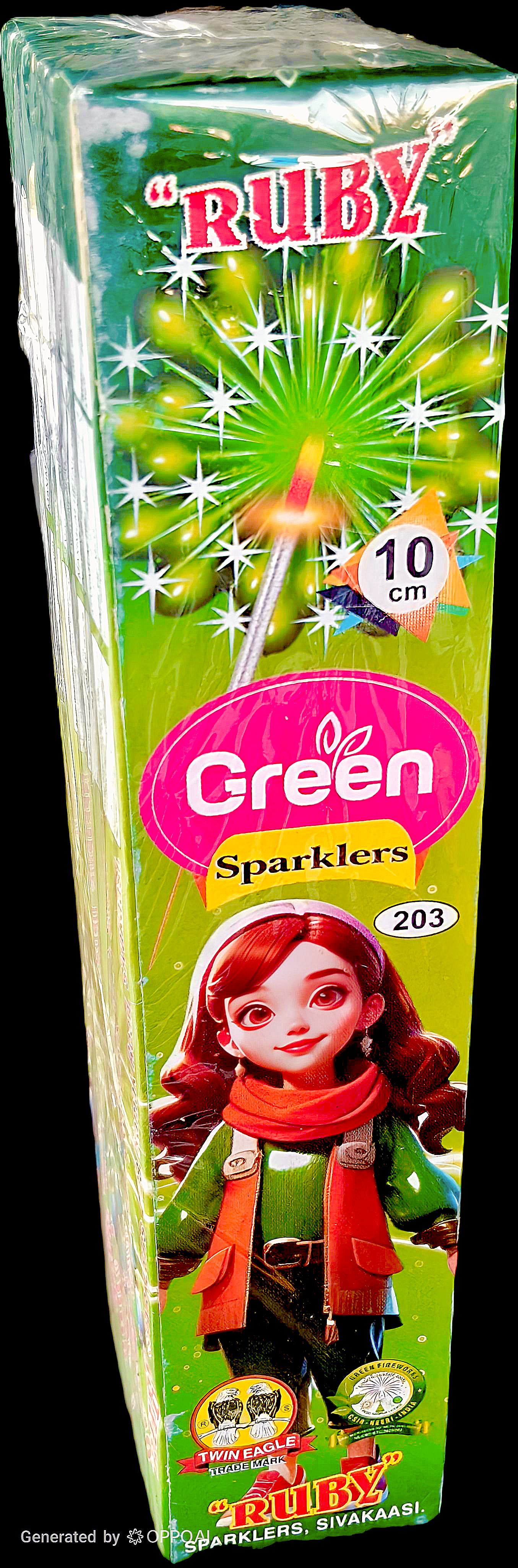 10 CM GREEN SPARKLERS